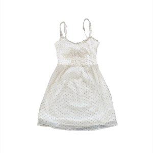 🌴Casual White Dress With Red And Blue Polka Dots